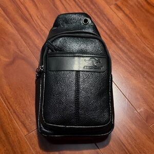 Black Leather Men's Bag